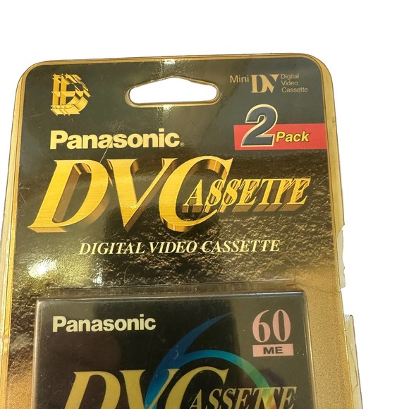 Panasonic Mini DV Tape 60 min Digital Video Cassette 2 Pack Unopened - Picture 4 of 5